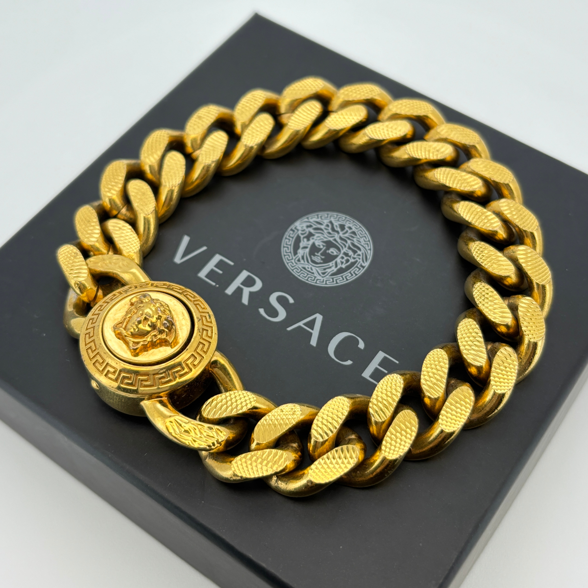 VERSACE メデューサ チェーン ブレスレット ゴールド 大ぶり拍卖