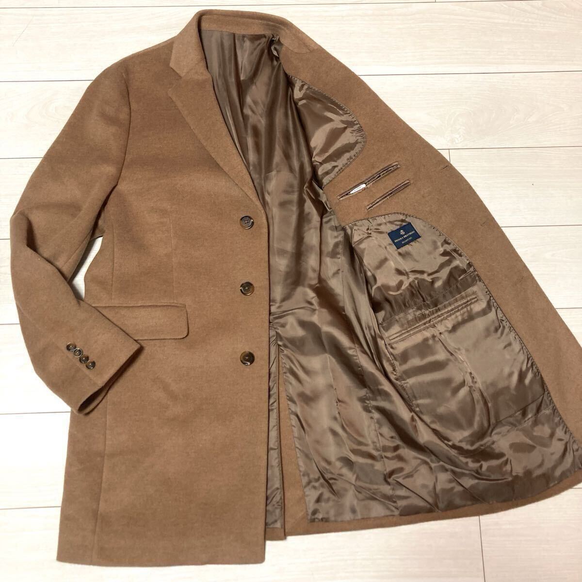 極美品★ビッグサイズ★100%キャメルヘア★ブルックスブラザーズ チェスターコート キャメル ロングコート Brooks brothers 3L〜拍卖