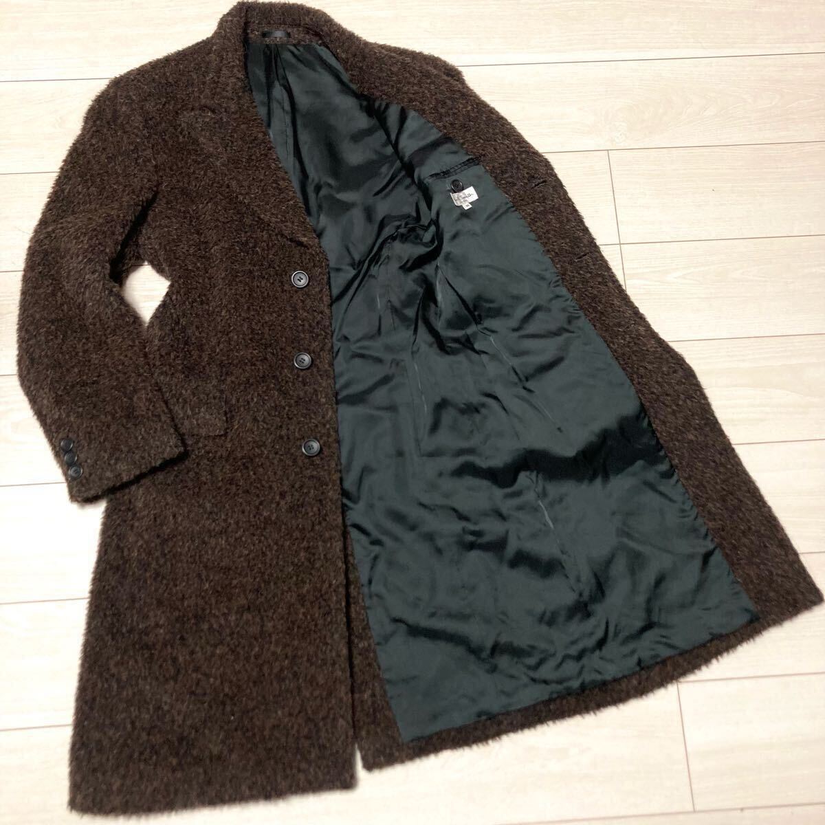 美品 ポールスミス Paul Smith チェスターコート 起毛 ロングコート ジャケット ウール拍卖