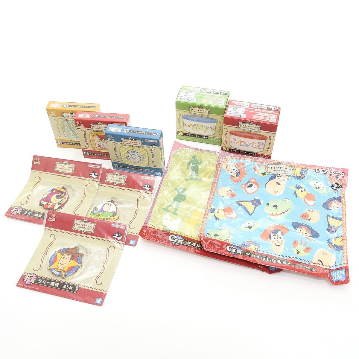 ★523330 未使用品 一番くじ トイストーリー 下位賞 10点セット タオル ラバー雑貨 プレート フードコンテナ拍卖