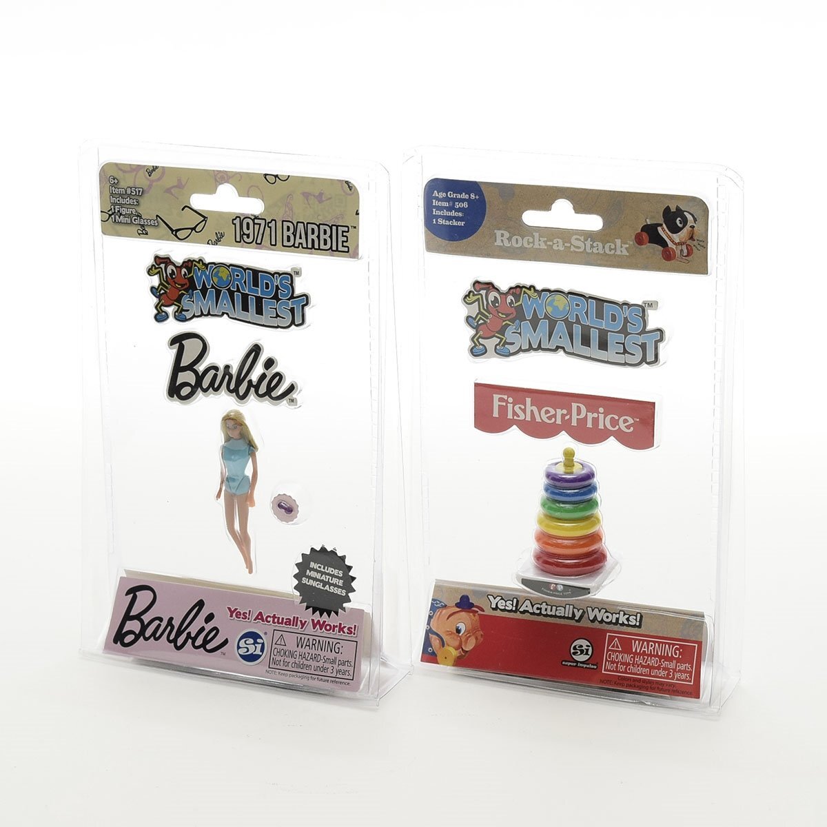 ★547471 未開封品 WORLD'S SMALLEST 2種 フィッシャープライス ロックアスタック 1971バービー ワールドスモーレスト拍卖