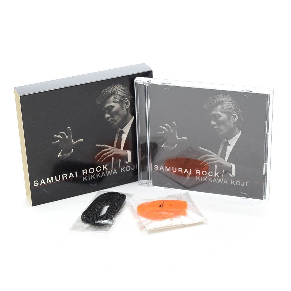 ▽549187 【初回限定版】CD 吉川晃司 SAMURAI ROCK CD+DVD 特典グッズ付き ホイッスル 災害アイテム拍卖
