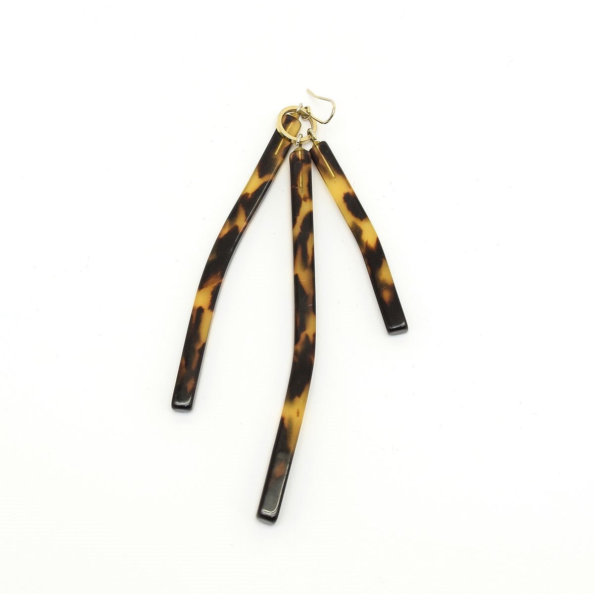 ◇503624 beautiful people ビューティフルピープル スイングピアス acetate fringe stickpierced earring べっ甲タイプ ブラウン拍卖