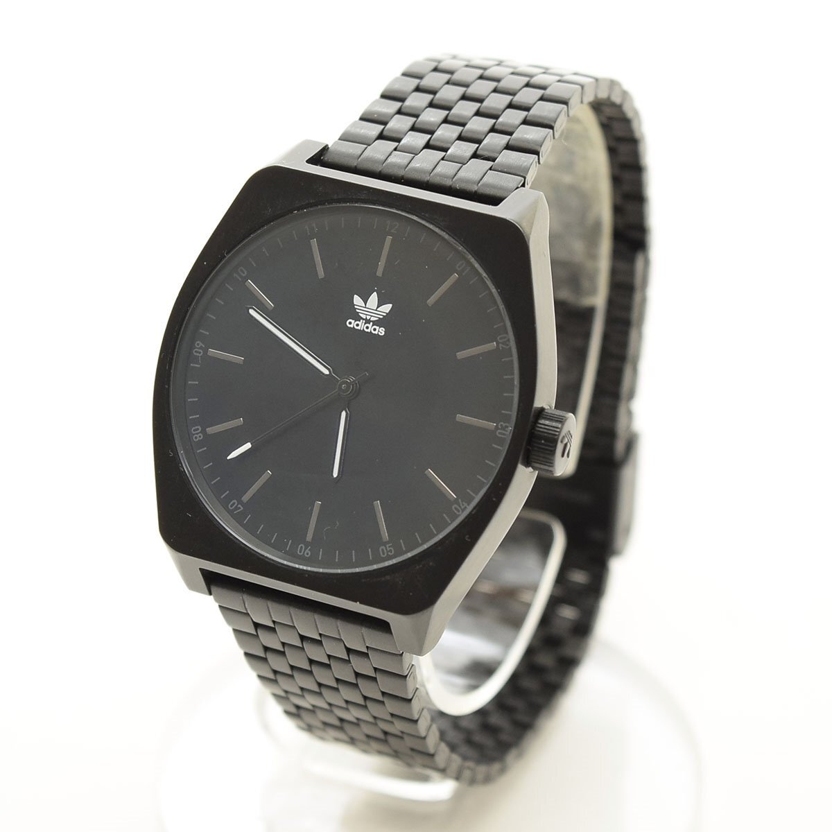 ◆558557 adidas アディダス QZ クォーツ腕時計 PROCESSS M1 Z02-001 サイズ38mm メンズ ブラック拍卖