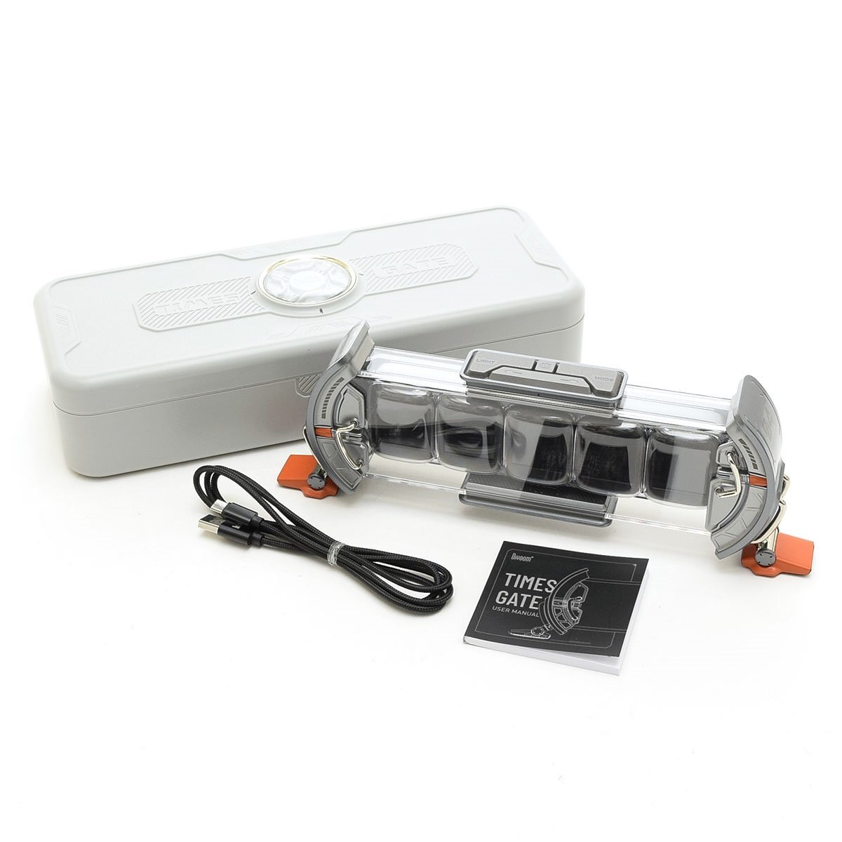 ▽549566 【美品】Divoom デジタルピクセル 置き時計 Timesgate タイムゲート 動作確認済 ケース付き拍卖