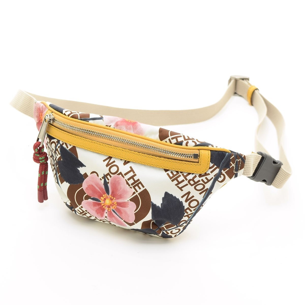 □557285 GUCCI グッチ ボディバッグ ウエストバッグ THE NORTH FACE 650299 ナイロン フラワープリント ノースフェイス レディース拍卖