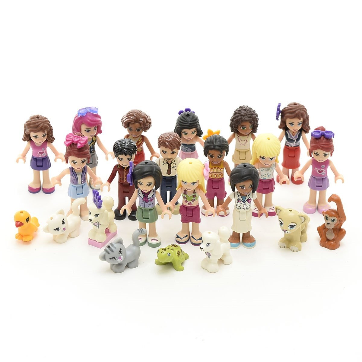 ★564034 LEGO レゴ レゴフレンズ ミニフィグ 人物 15体 動物 8体 セット 人形 ミニドールフィギュア拍卖