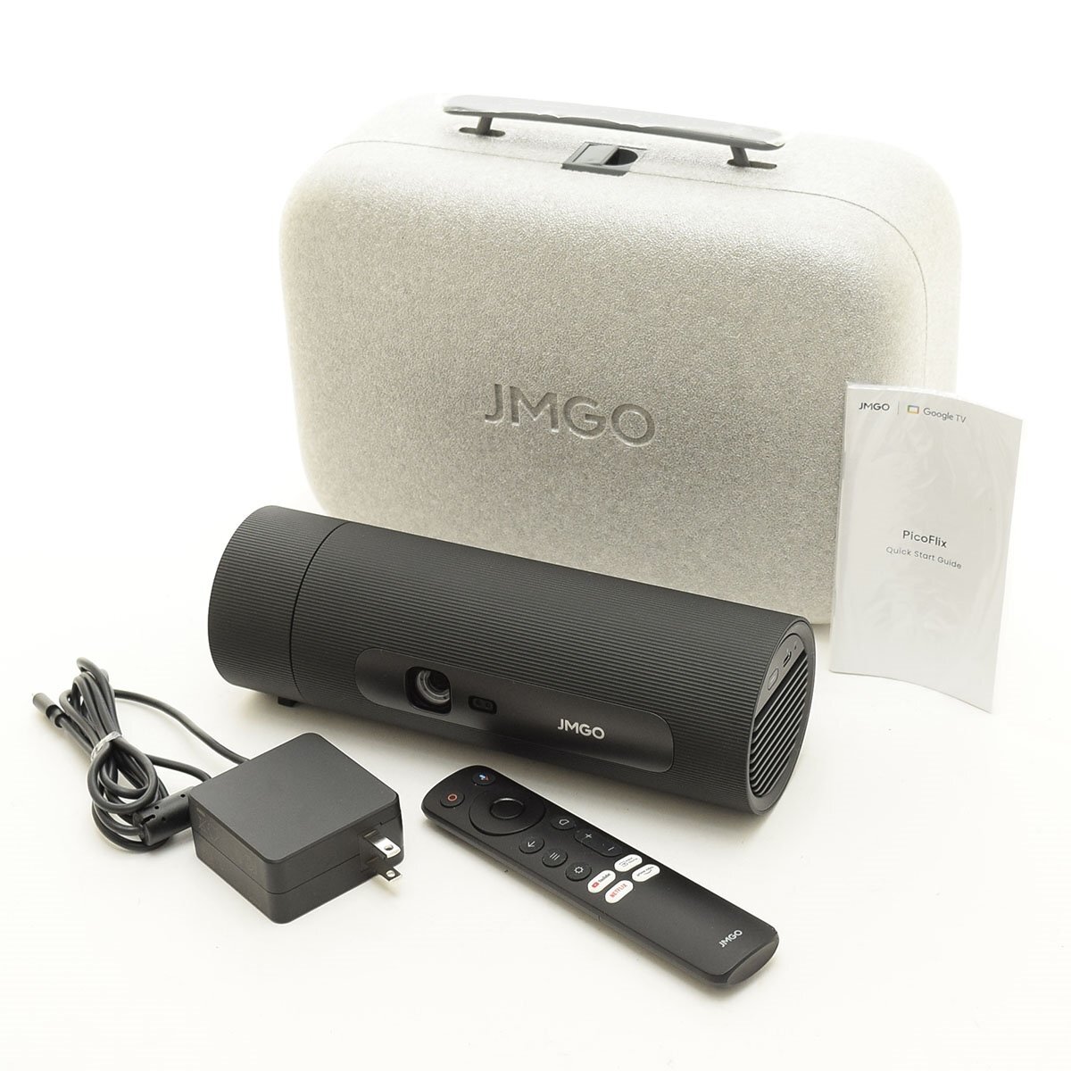 ▽555031 【美品】JMGO 回転ボトル型モバイルプロジェクター PicoFlix 動作確認済 初期化済 C61A ブラック拍卖