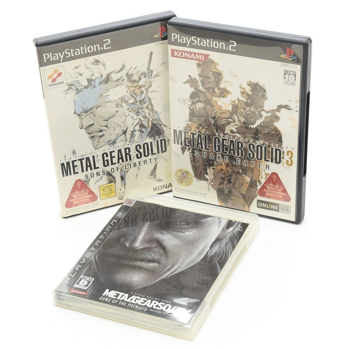 ▽565973 【動作確認済】KONAMI コナミ PlayStation3 PS3 プレイステーション3 メタルギアソリッド 2 3 4セット拍卖