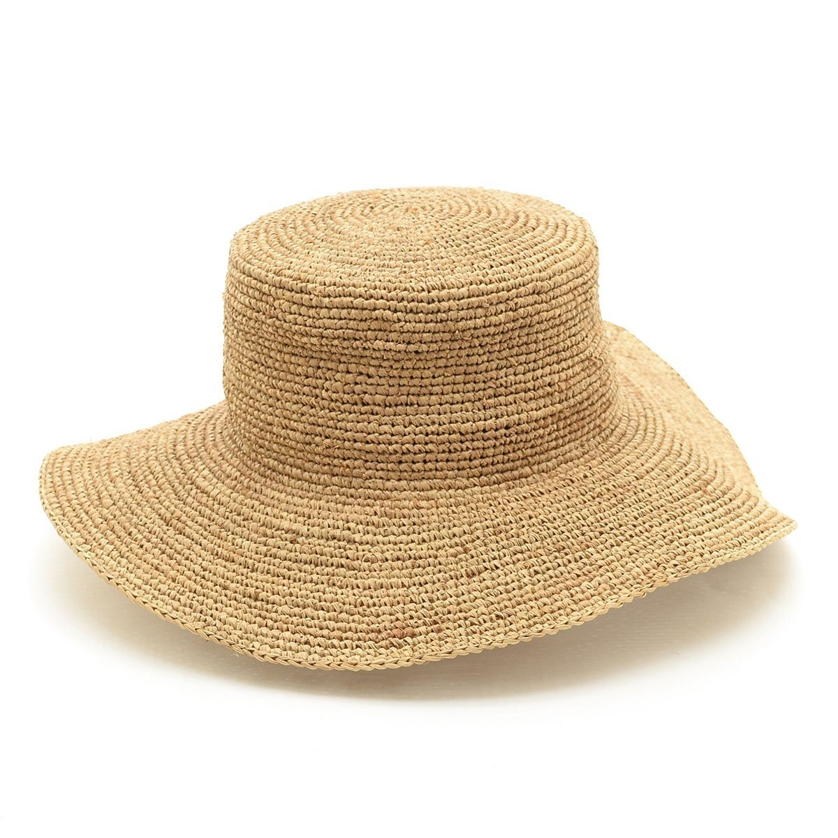 ◇559063 Le Voyage en Panier ルヴォヤージュアンパニエ 麦わら帽子 ラフィアハット レディース マダガスカル製 ナチュラル ベージュ拍卖