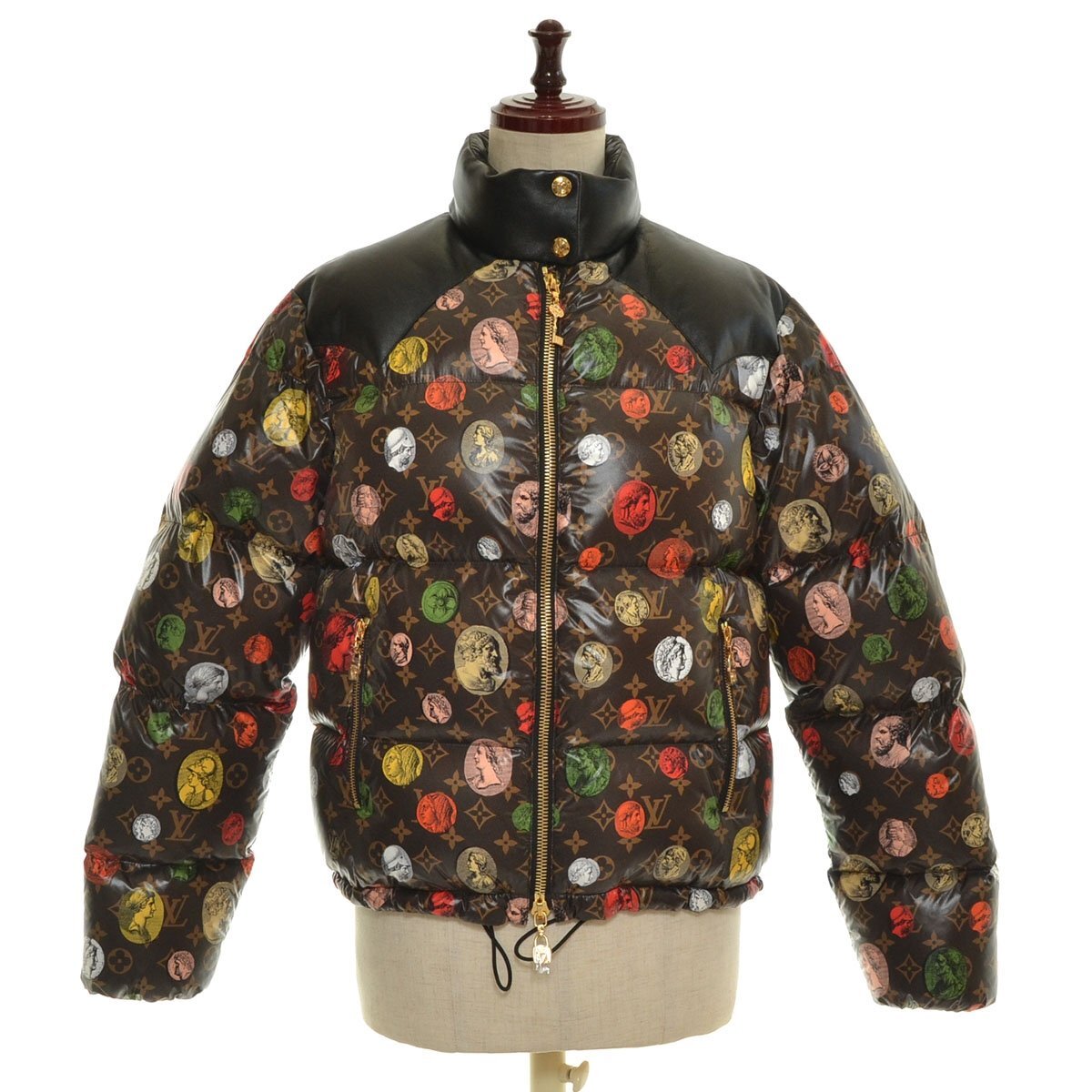 □547054 未使用品 LOUIS VUITTON ルイヴィトン ◆ダウンジャケット 21AW FORNASETTI サイズ34 フォルナセッティ レディース イタリア製拍卖