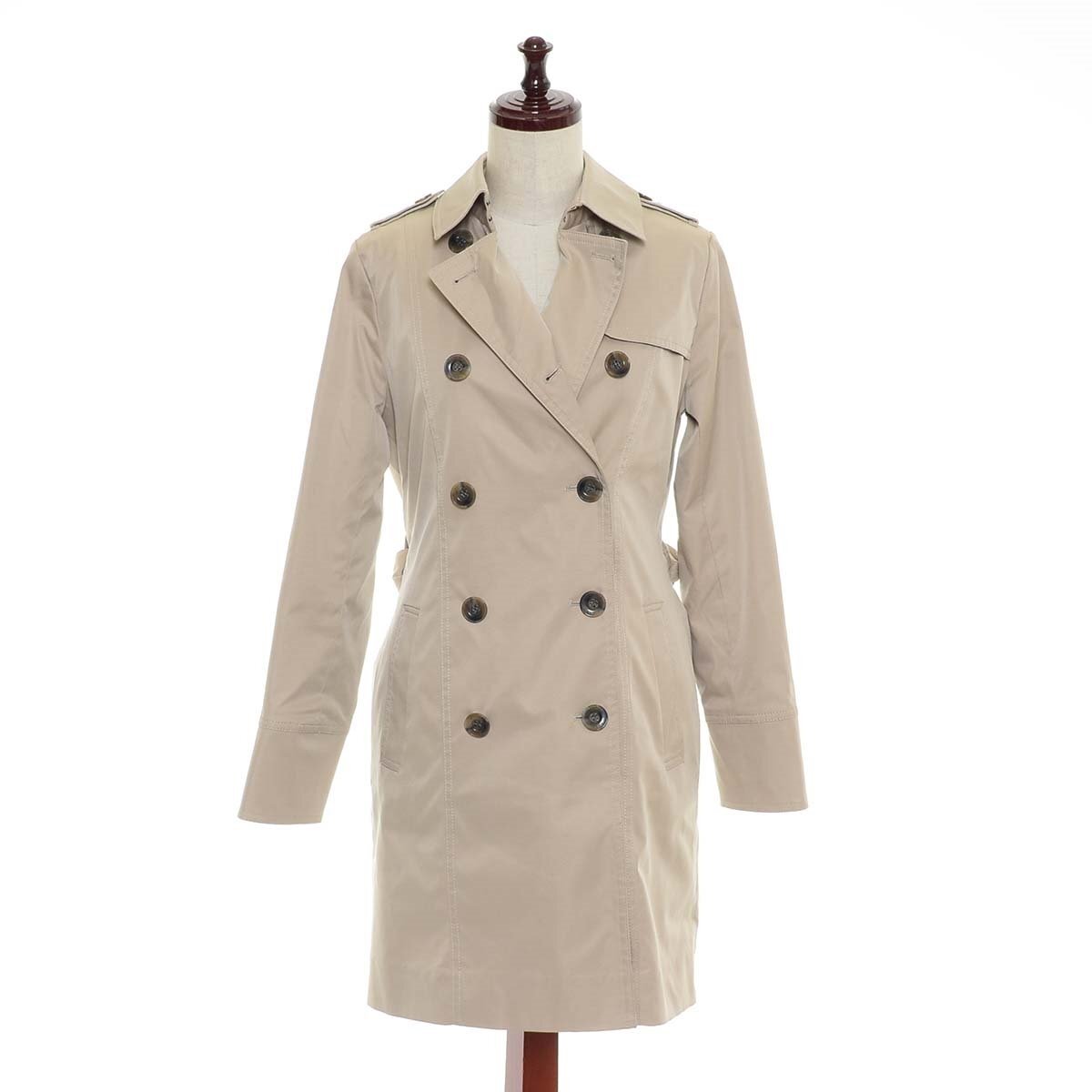 ◇495794 MAYSON GREY メイソングレイ ジャヴァ ◇コート トレンチコート ライナーチェック サイズ1 レディース ベージュ拍卖