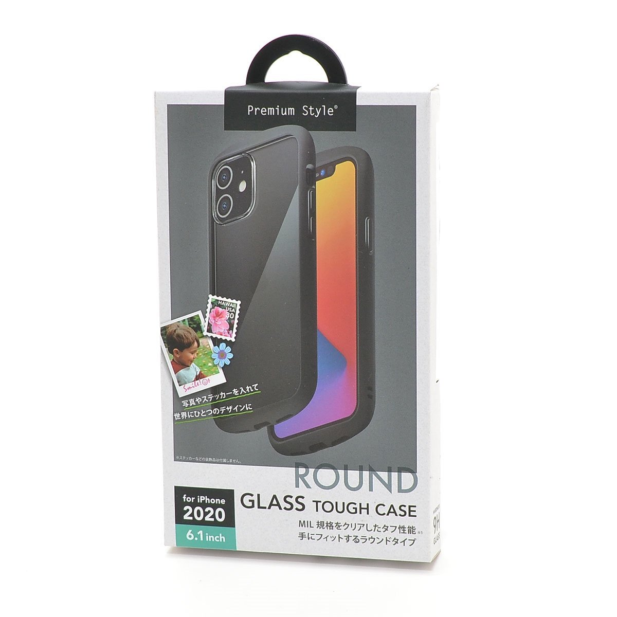 ▽402109 未開封品 PGA Premium Style iPhone 12 Pro用 ガラスタフケース PG-20GGT01BK クリックポスト198円 ブラック拍卖