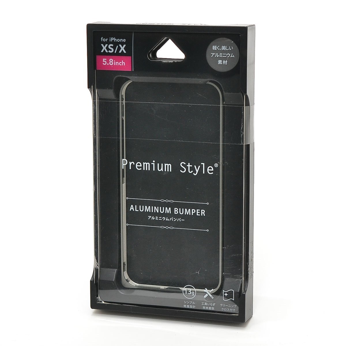 ▽402042 未開封品 PGA Premium Style iPhone XS X 用 アルミニウムバンパー ケース PG-17XBP03BK クリックポスト198円 ブラック拍卖