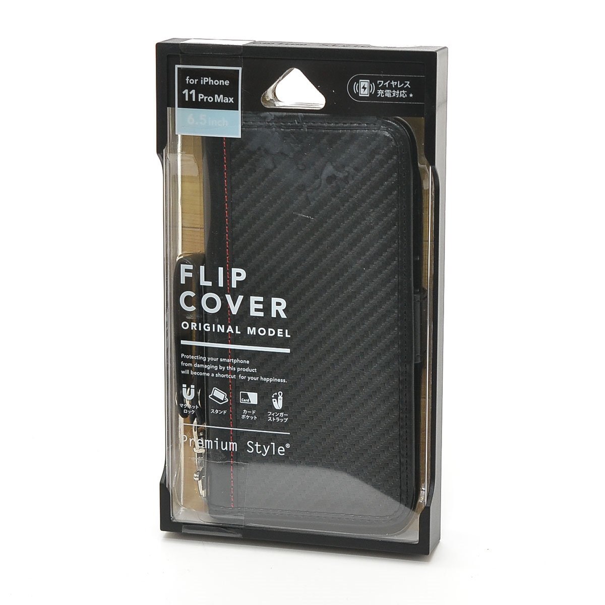 ▽402009 未開封品 PGA Premium Style iPhone 11 Pro Max 用 フリップカバー 手帳型ケース PG-19CFP04BK クリックポスト198円 ブラック拍卖