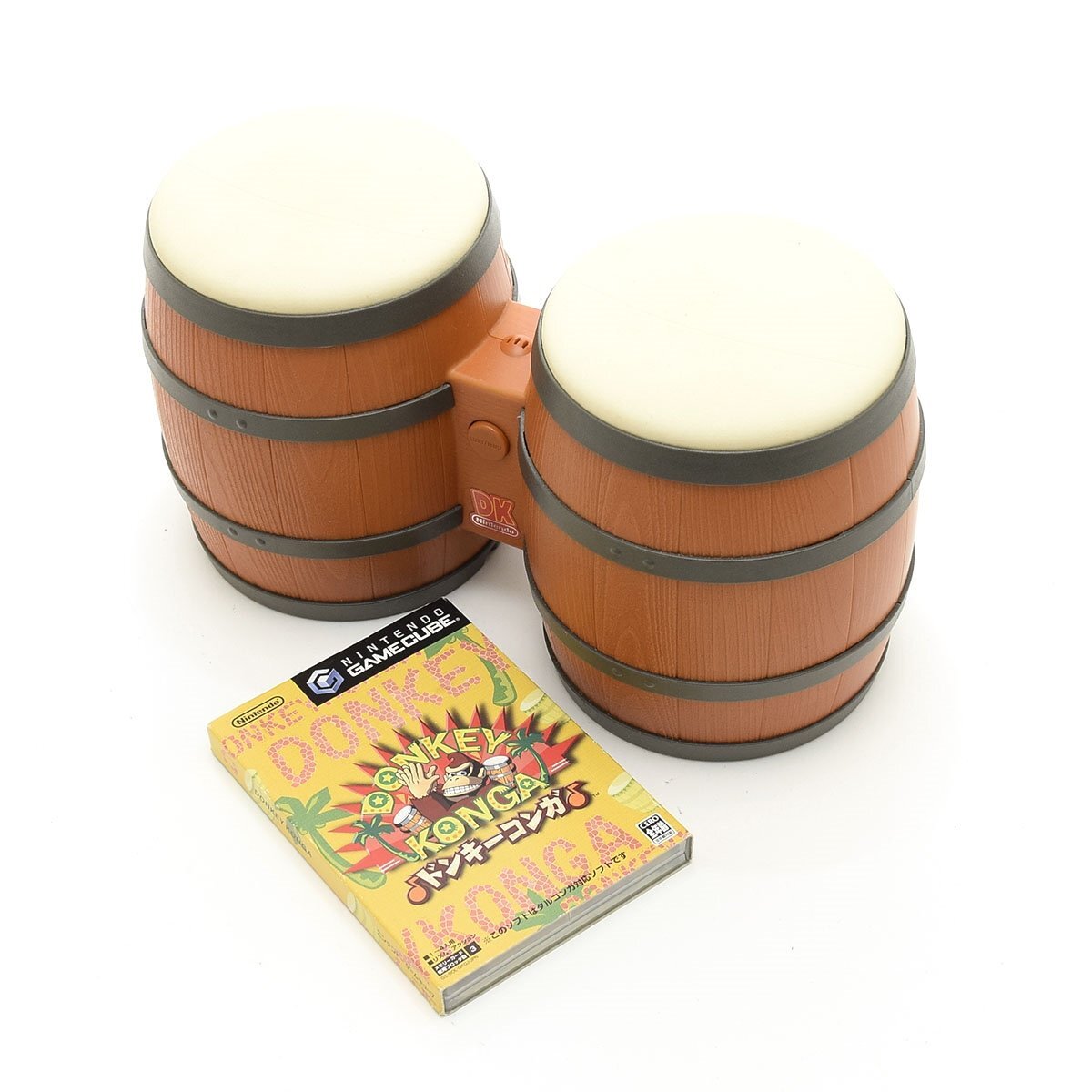▽557343 【動作確認済】Nintendo 任天堂 ゲームキューブ GC ドンキーコンガ+タルコンガセット拍卖
