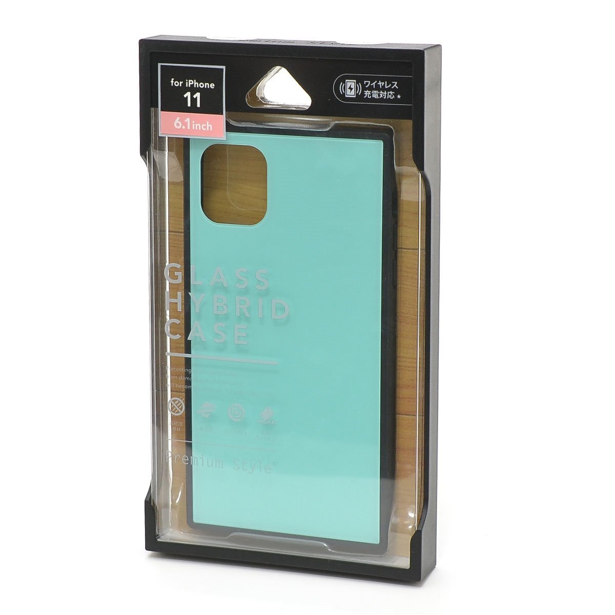 ▽402012 未開封品 PGA Premium Style iPhone 11 用 ガラスハイブリッドケース PG-19BGT04BL クリックポスト198円 ブルー拍卖