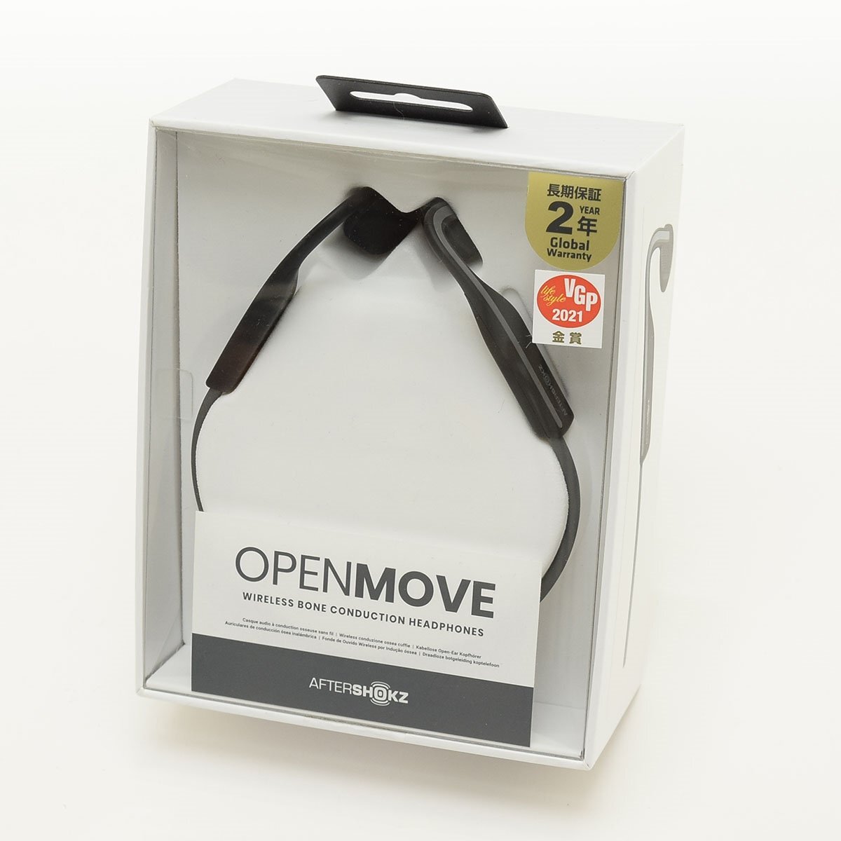 ▽552740 【美品】AFTER SHOKZ 骨伝導イヤホン OpenMove 動作確認済 Gray AS661拍卖