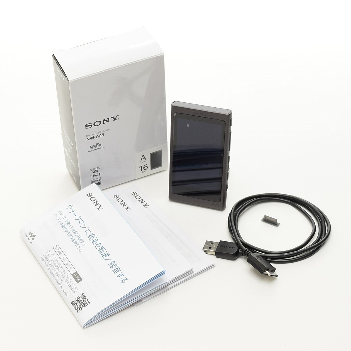 ▽561684 【動作確認済】SONY ソニー ポータブルオーディオプレイヤー WEALKMAN 16GB ウォークマンAシリーズ NW-A45 グレイッシュブラック拍卖