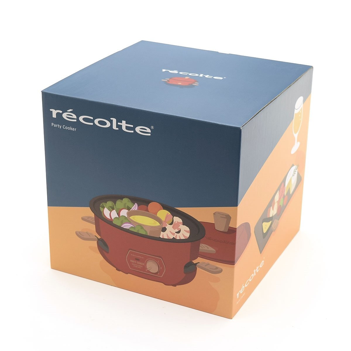 ▽558919 未使用品 recolte レコルト パーティークッカー RRF-3 (R) レッド メーカー保証付 卓上調理器 グリルパン たこ焼き拍卖