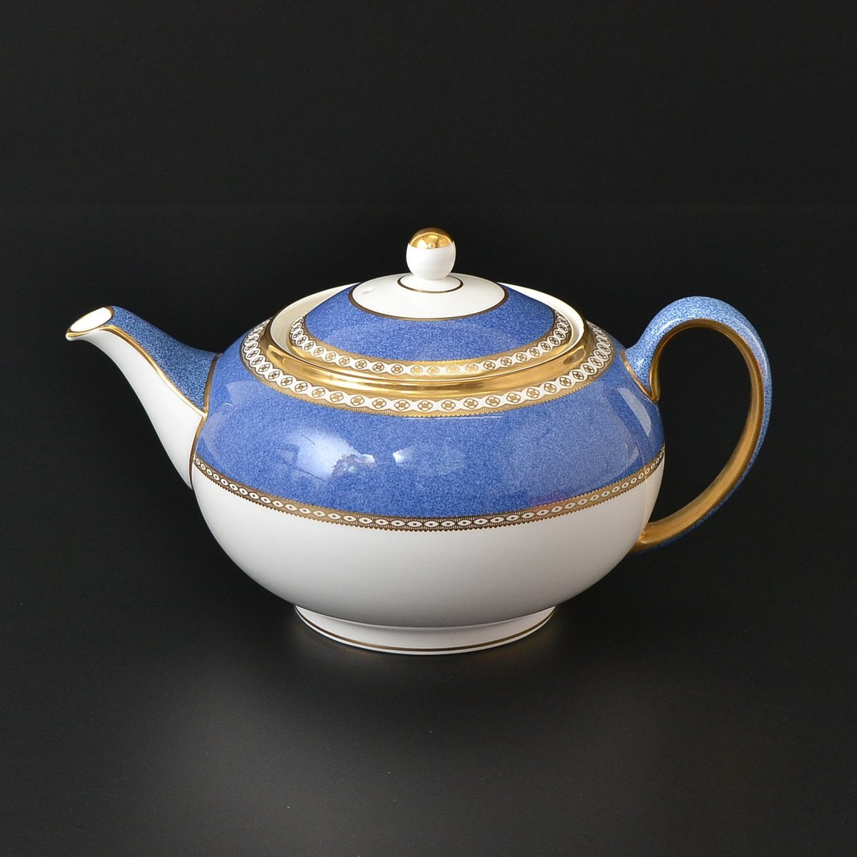 ◎459290 美品 WEDGWOOD ウェッジウッド ユーランダーパウダーブルー ティーポット 大型拍卖
