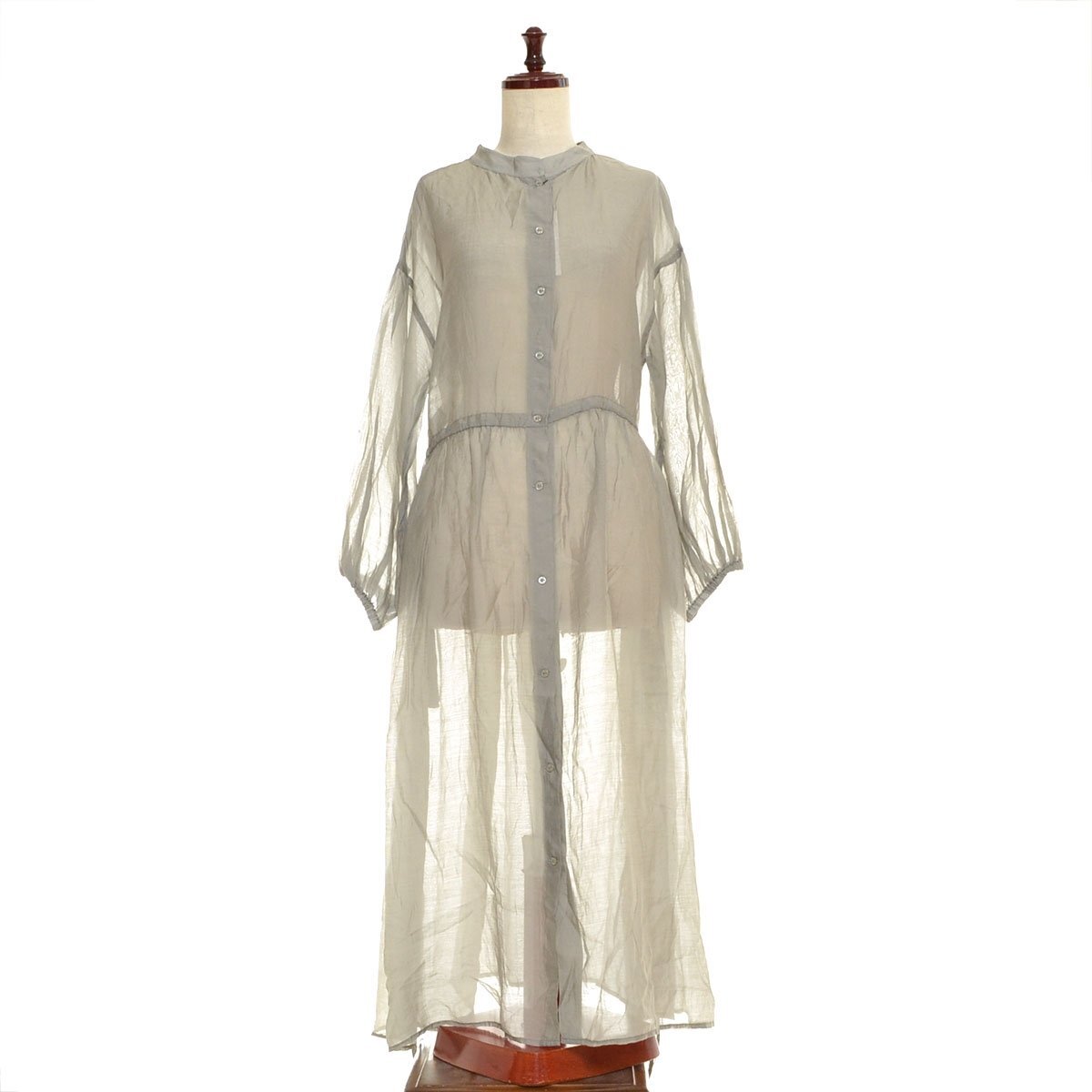 ◇561764 未使用品 POU DOU DOU プードゥドゥ ロングワンピース ◇シアーウエスト切り替え2wayワンピース サイズM リボン レディース拍卖