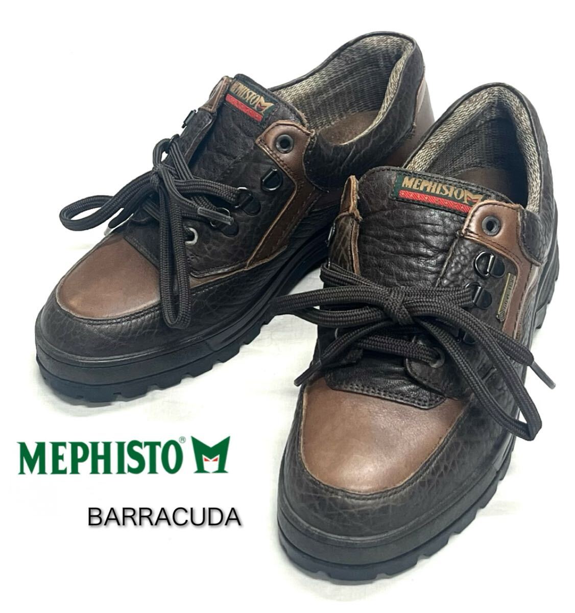 MEPHISTO★メフィスト★(US 6.5)BARRACUDA バラクーダ ゴアテックス 完全防水 天然皮革 アウトドア ウォーキングシューズ/ダークブラウン拍卖
