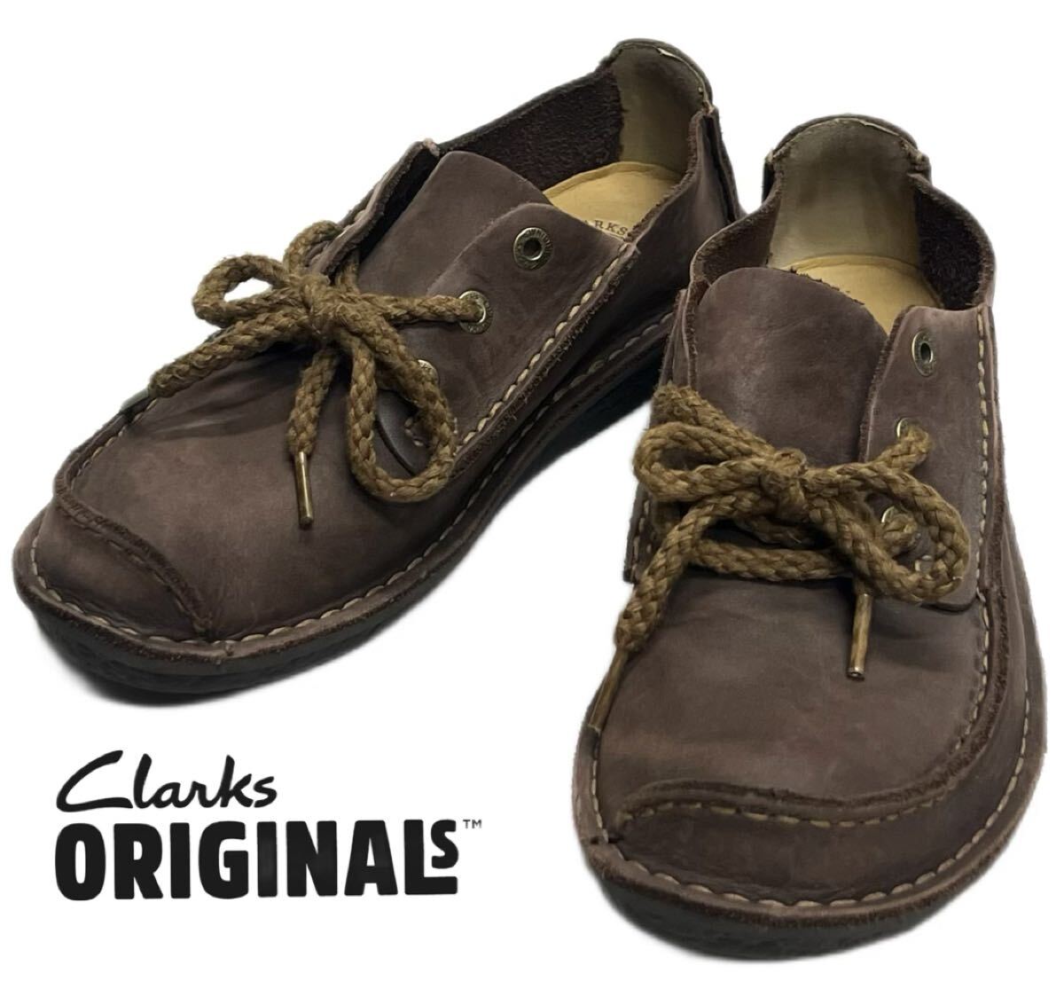 Clarks Originals★クラークス オリジナルズ★(6 G)ランブラー 本革 レザー シューズ 革靴 高級靴 靴 24.5cm程度/こげ茶系拍卖