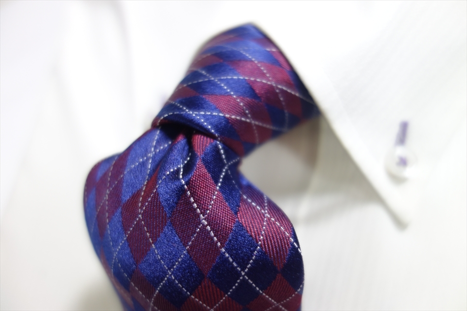 8021◆ブリックハウス BRICK HOUSE アーガイル柄 シルクネクタイ拍卖