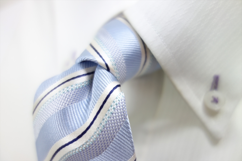 8392◆レミュー LES MUES ストライプ柄 シルクネクタイ拍卖