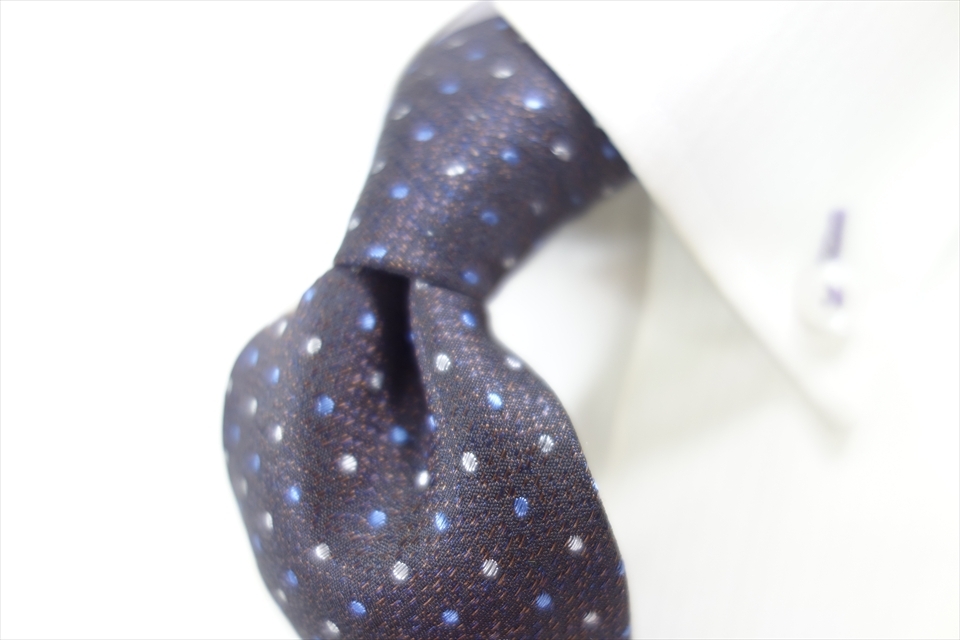8458◆ブリックハウス BRICK HOUSE ドット柄 シルクネクタイ拍卖