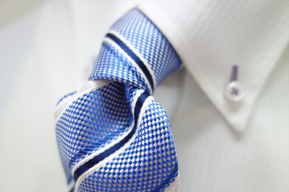 8501◆ブリックハウス BRICK HOUSE ストライプ&ブロックチェック柄 シルクネクタイ拍卖