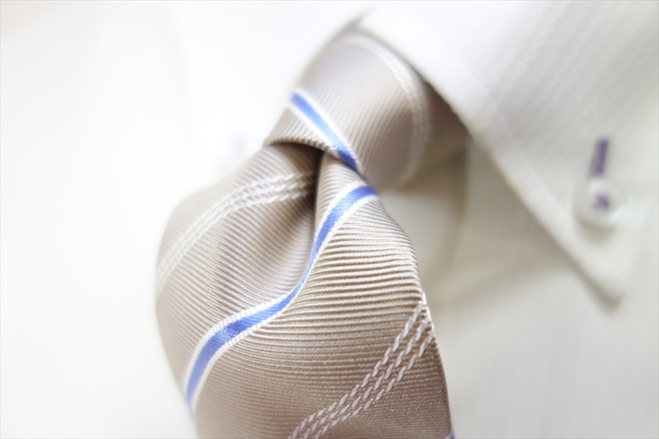 8642◆ザ タイTHE TIE ストライプ&ピンドットストライプ柄 シルクネクタイ拍卖