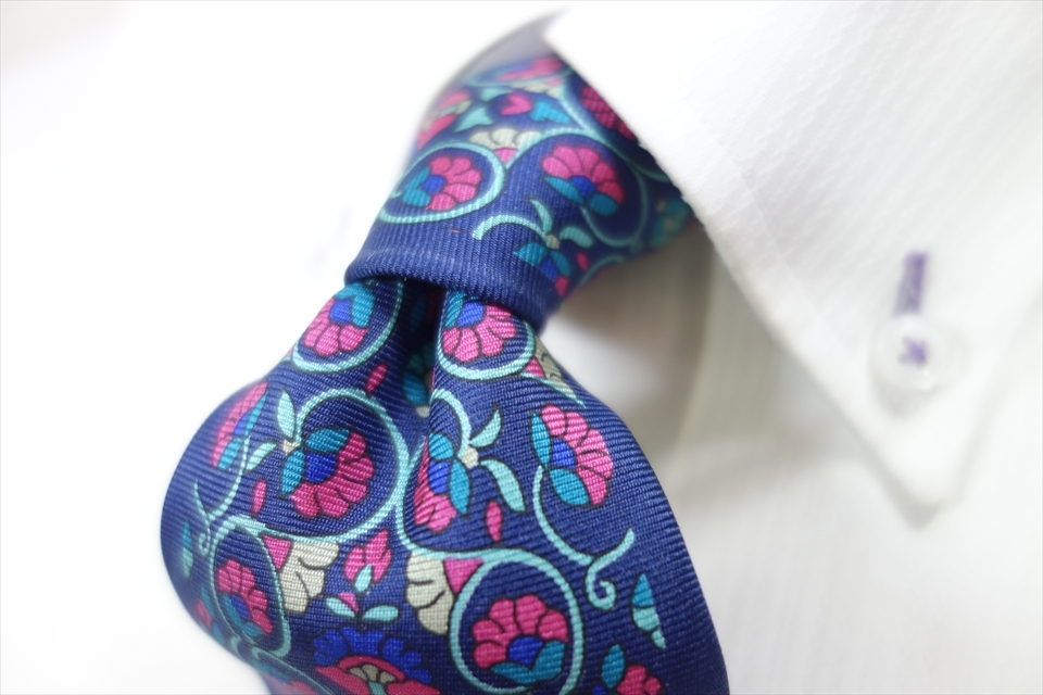8694◆イタリア製 ミラショーン mila schon 花柄 シルクネクタイ拍卖