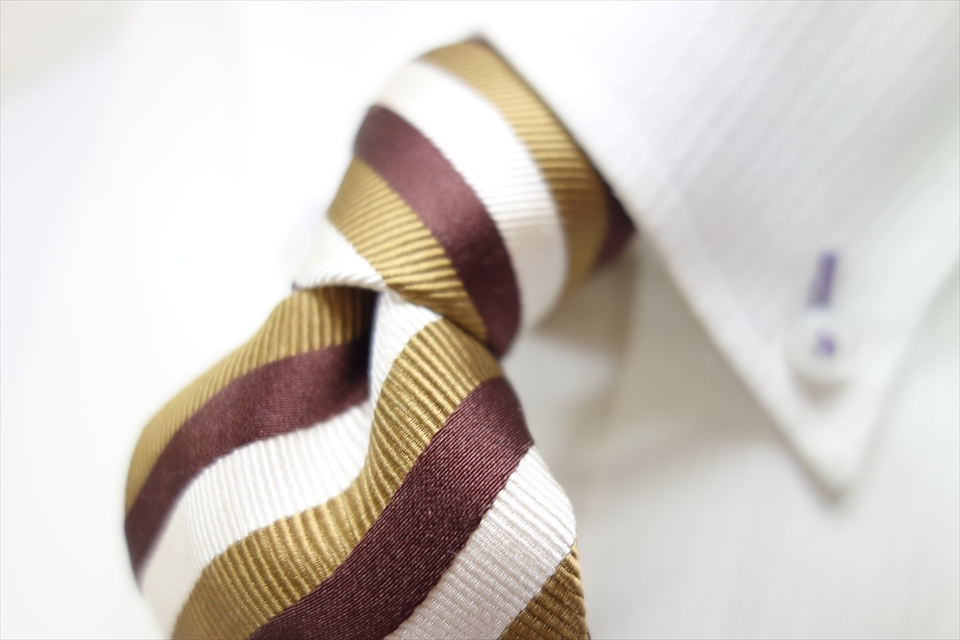 8707◆イタリア製 アルテア Altea ストライプ柄 シルクネクタイ拍卖