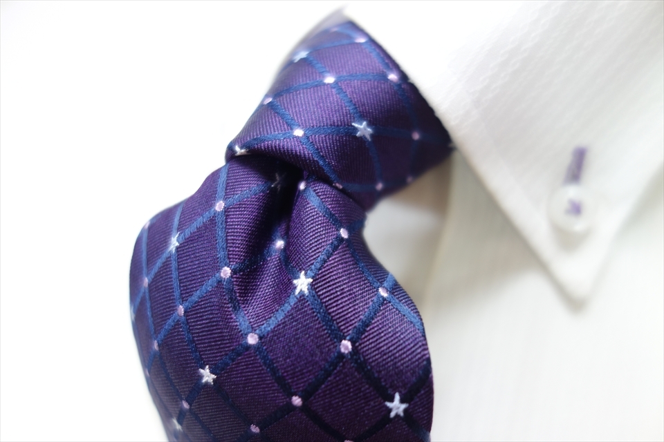 8711◆ブリックハウス BRICK HOUSE 格子&ドット&星柄 シルクネクタイ拍卖