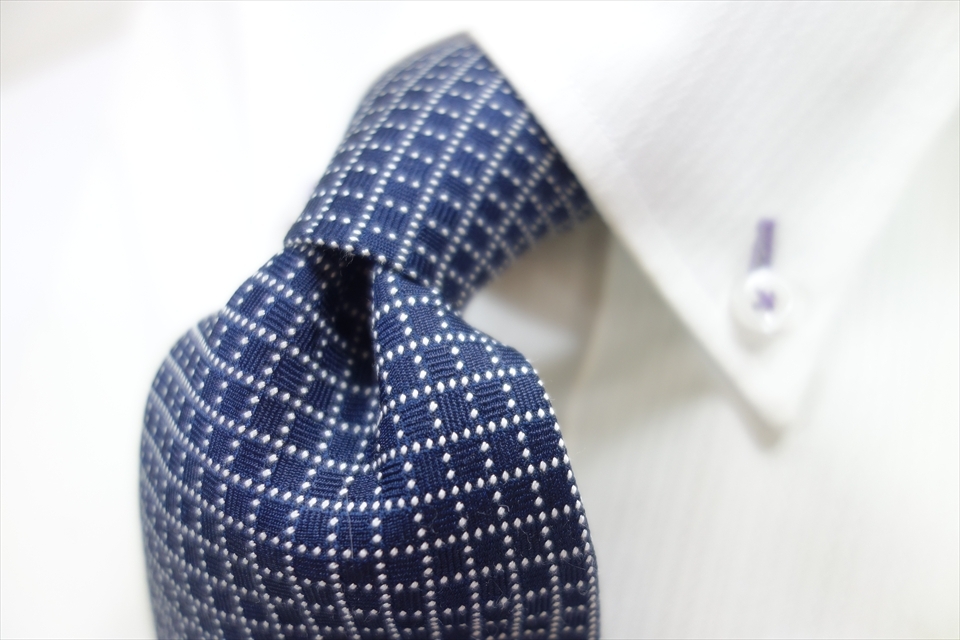 8734◆ヘンリーコットンズ Henry Cotton's 格子柄 シルクコットンネクタイ拍卖