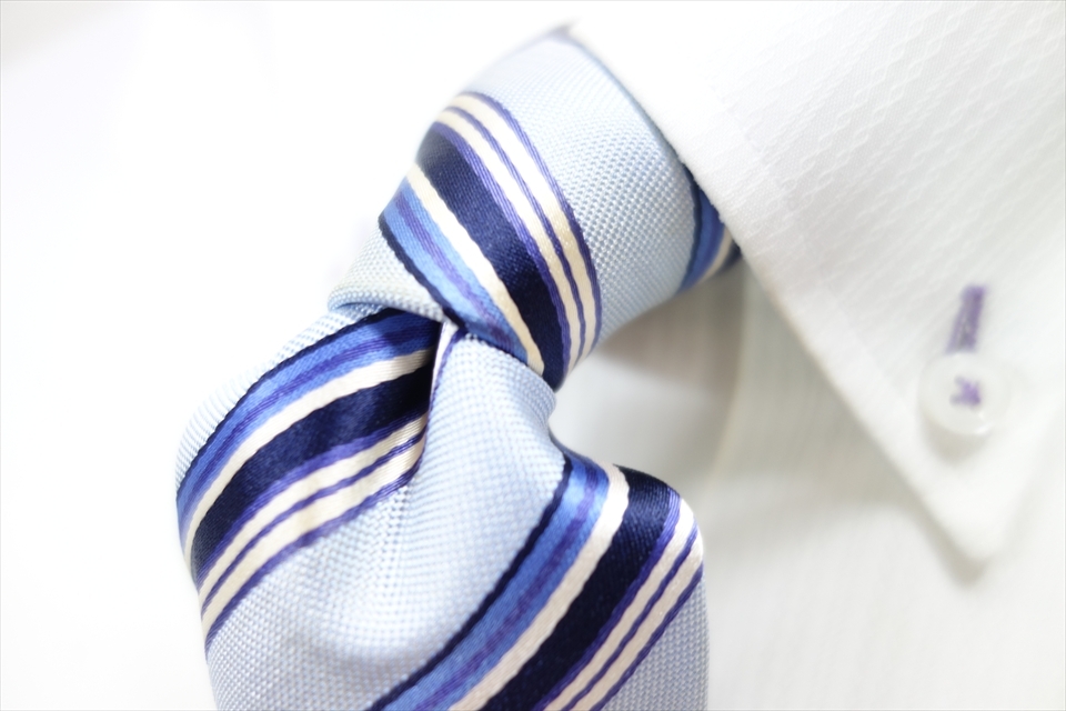 8766◆レミュー LES MUES ストライプ柄 シルクネクタイ拍卖