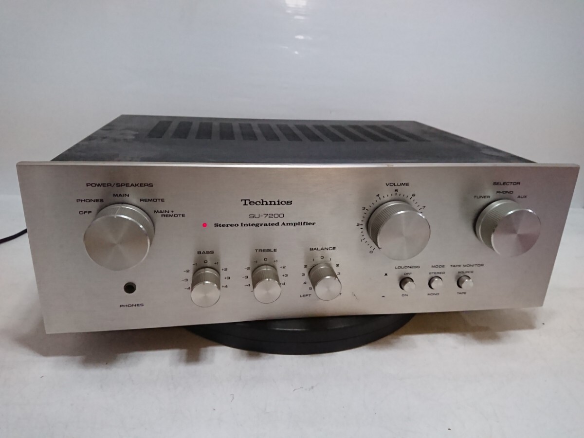 管理1255 Technics テクニクス SU-7200 ステレオアンプ ベタつき汚れあり 動作確認済み 難あり ジャンク拍卖
