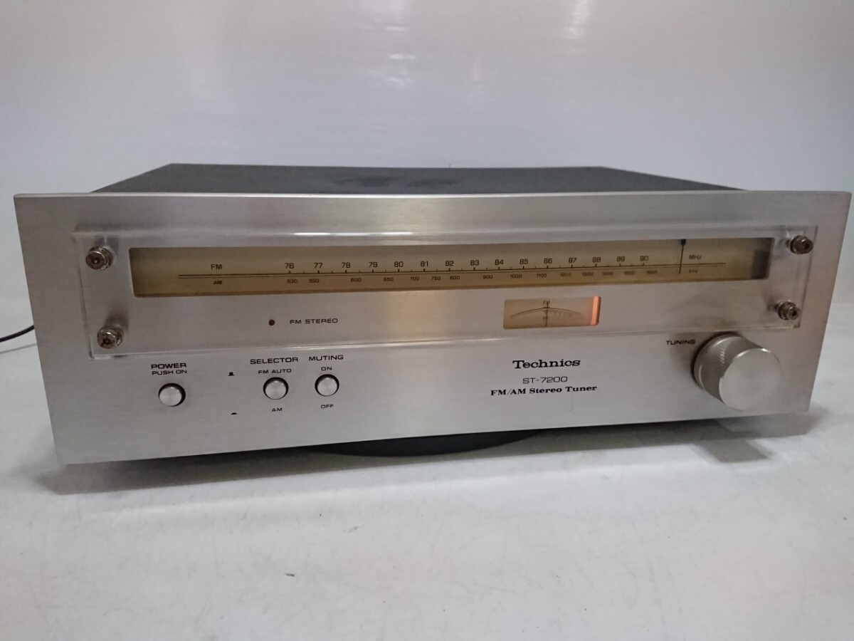 管理1330 Technics テクニクス FM/AM チューナー ST-7200 サビ跡あり 通電確認済み ジャンク拍卖