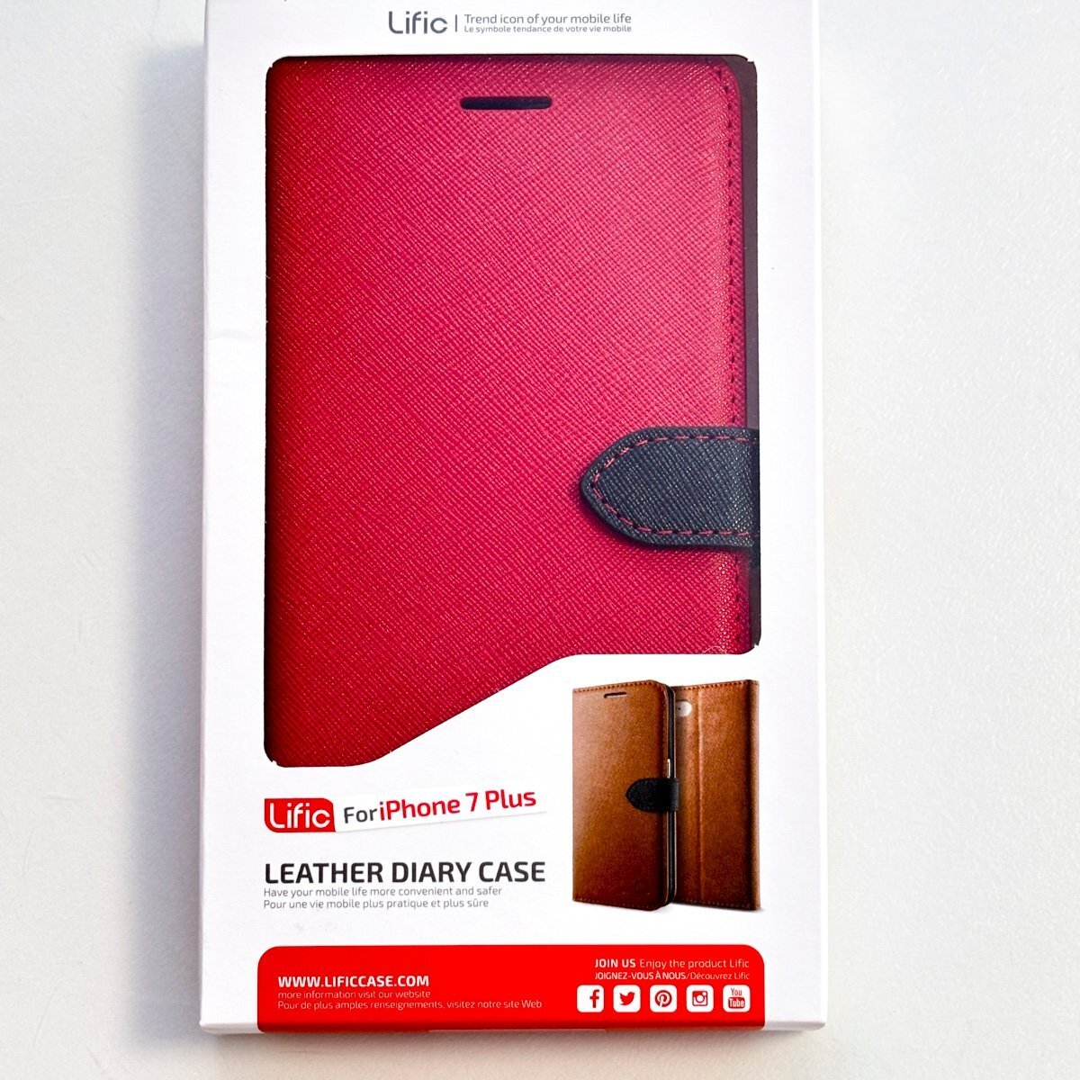 新品 訳あり SBK iPhone8Plus iPhone7Plus 手帳型 手帳 ケース レッド ブラック 在庫処分拍卖