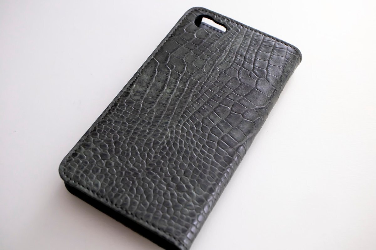 訳あり 新品 iPhoneSE 第一世代 iPhone5s iPhone5 ケース 本革 手帳型 本革 ジュブナイル ダークグリーン クロコ モーダマニア modaMania拍卖