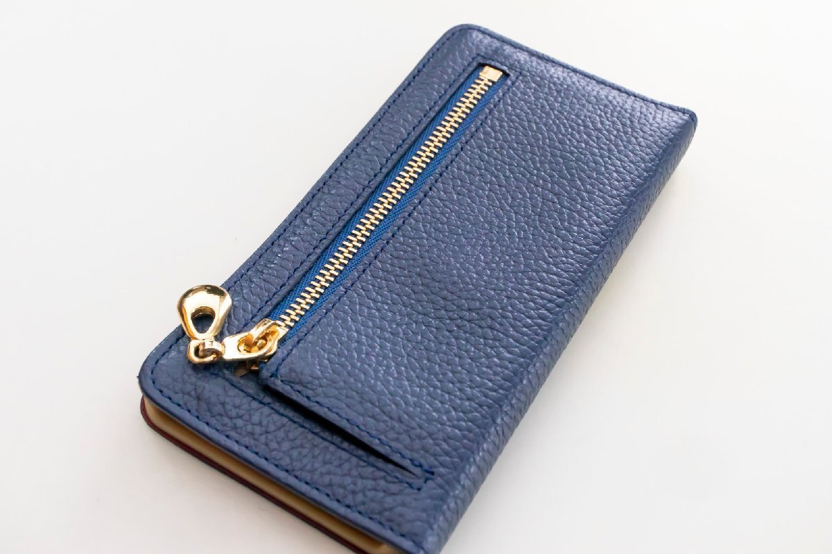 訳あり 新品 iPhone6 iPhone6s ルクス ネイビー 手帳型 手帳 ケース カード入 ファスナーポケット カバー モーダマニア拍卖