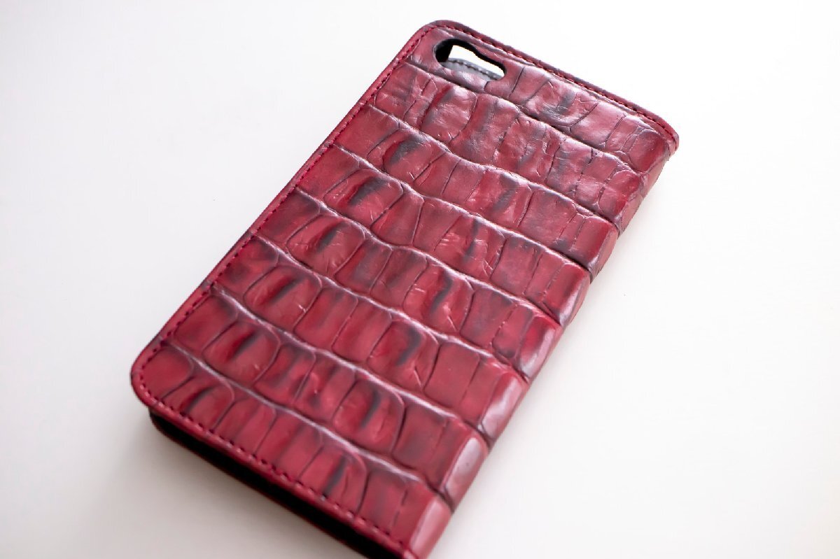 訳あり 新品 iPhoneSE 第一世代 iPhone5s iPhone5 ケース 本革 手帳型 本革 ピッキークロコ モーダマニア modaMania拍卖