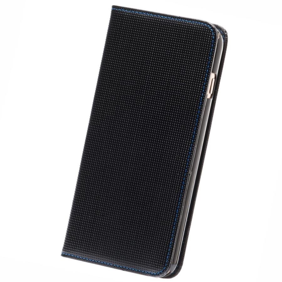 新品 訳あり iPhone6 Plus iPhone6s Plus 高級 手帳型 イタリア産 本革 ケース ナイトスクープ ブラック×ブルーステッチ modamania拍卖