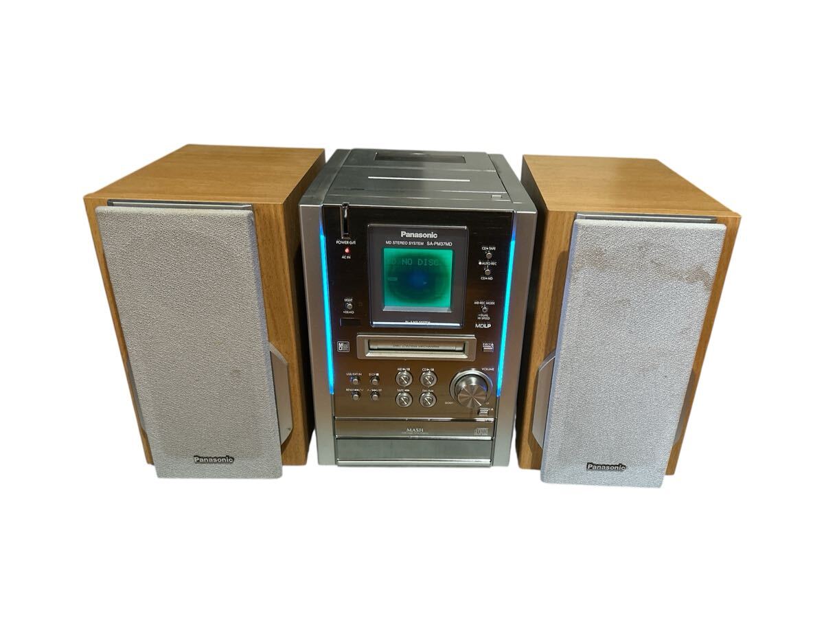 Panasonic パナソニック USBミニコンポ SC-PM37MD CD MD USB FM AM拍卖