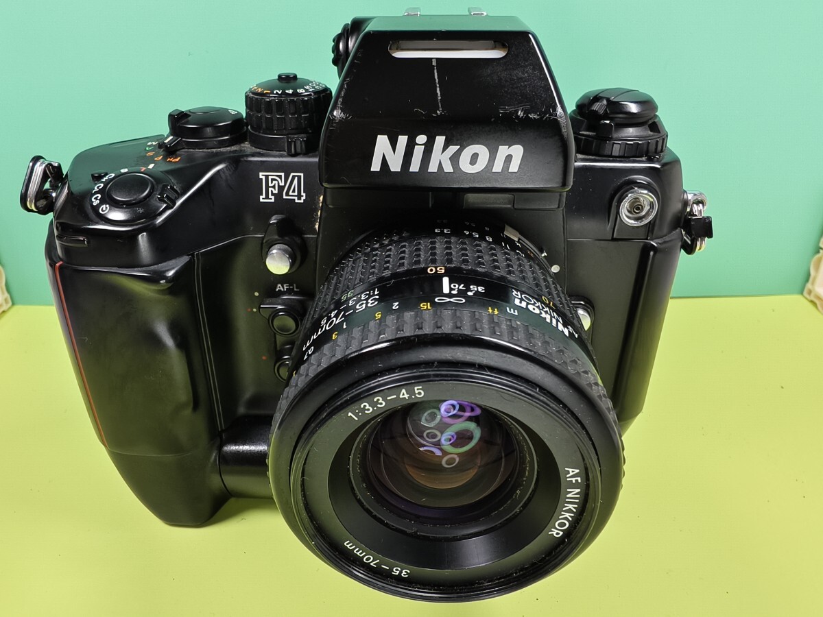 【委託品】 Nikon F4 フィルムカメラ AF NIKKOR 35-70mm レンズ付き ニコン 一眼レフ 1円スタート売り切りジャンク品 レトロビンテージ拍卖