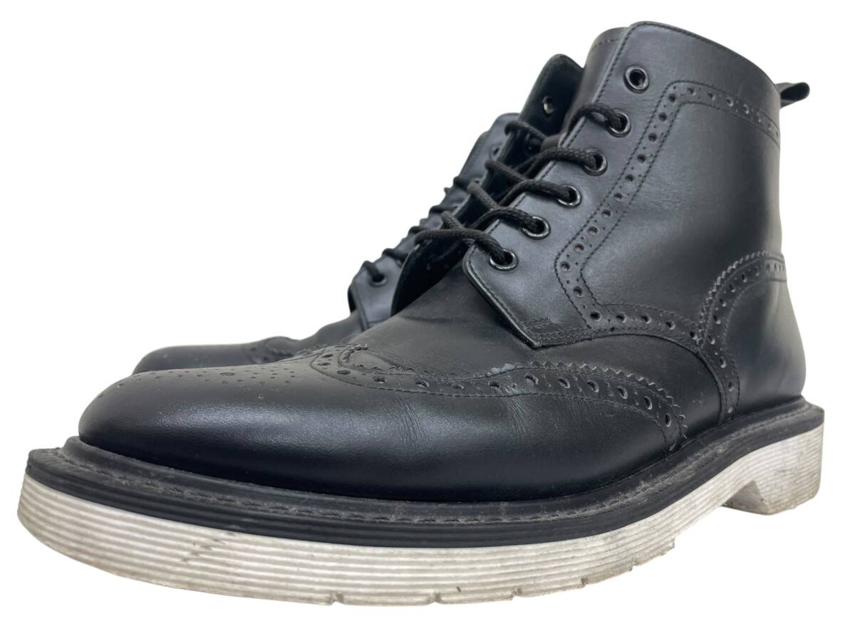 Loake (ローク) ×CASHCA カシュカ レースアップブーツ イングランド製 ウィングチップ C860 UK8 ブラック メンズ/045拍卖