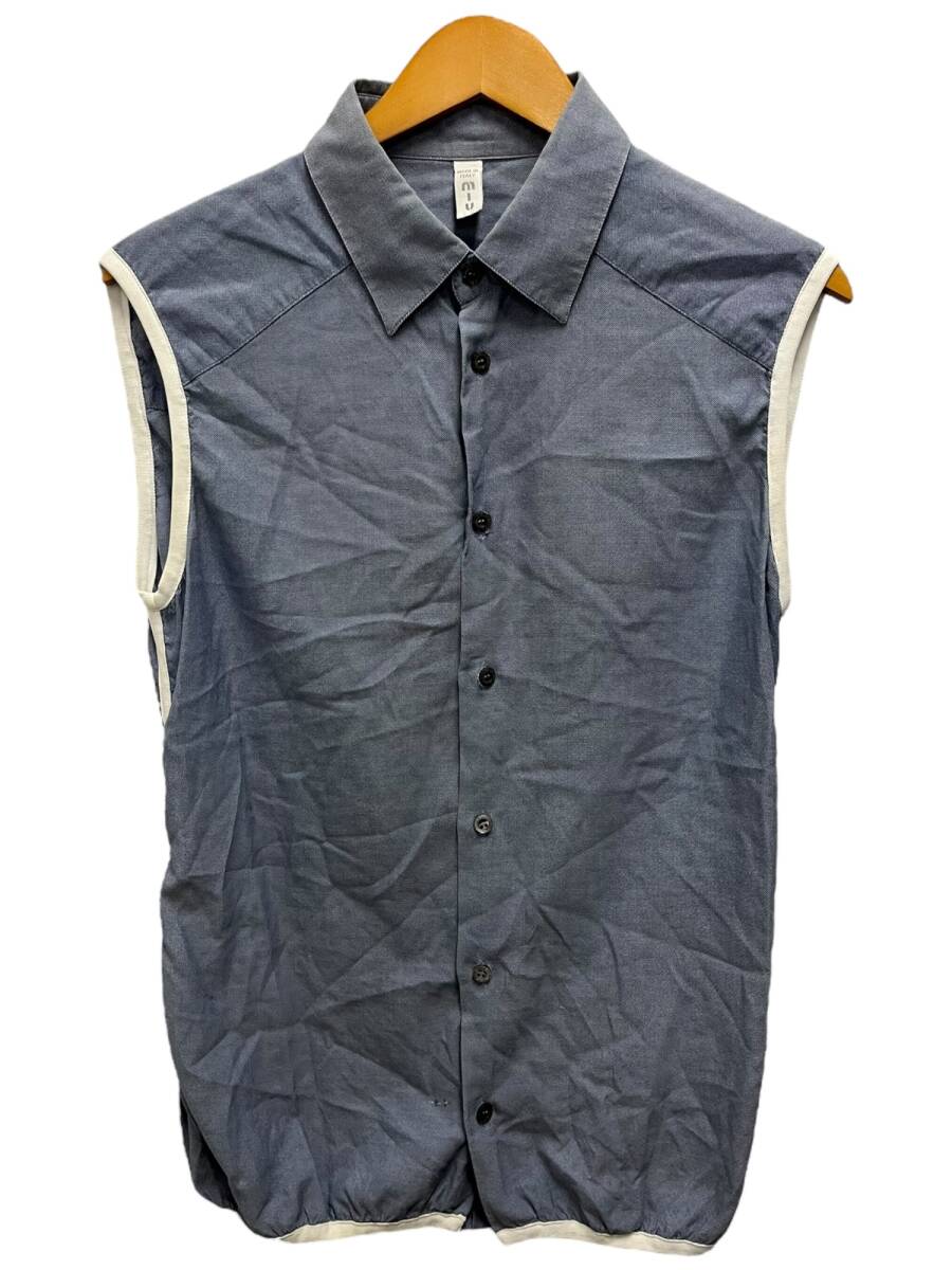 MIU MIU (ミュウミュウ) ベスト ノースリーブ コットン イタリア製 40/15 3/4 /レディース/199拍卖