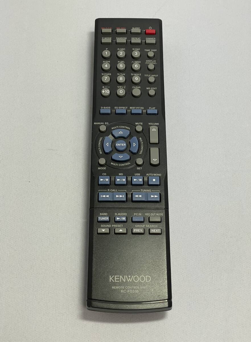 【中古・美品/動作確認済】★KENWOOD/ケンウッド:オーディオ用リモコン(RC-F0318)★拍卖